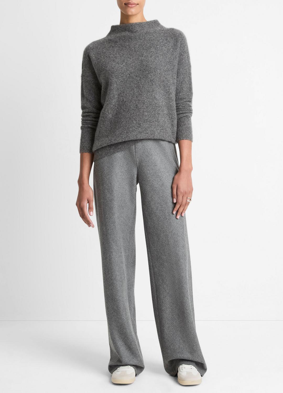 VINCE Donegal Cashmere Funnel-Neck Sweater in Turtleneck