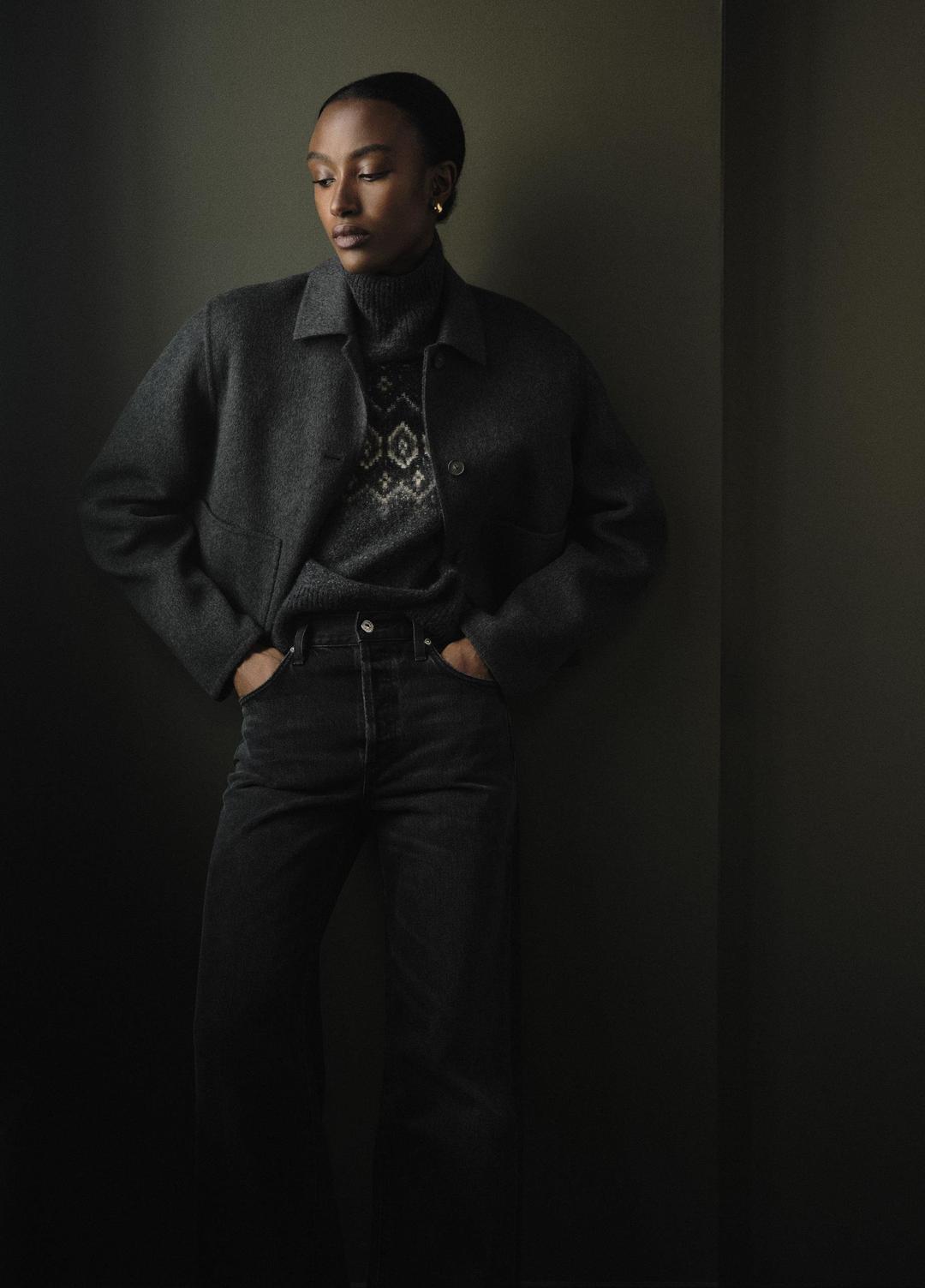 VINCE Fair Isle Donegal Cashmere Turtleneck Sweater in Turtleneck