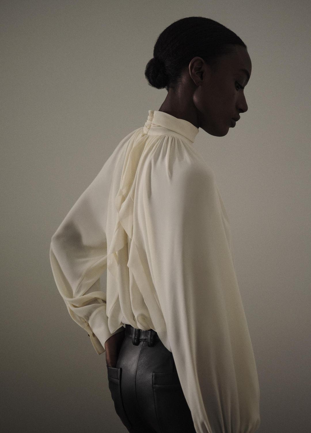 VINCE Leather Straight-Leg Trouser in Trousers