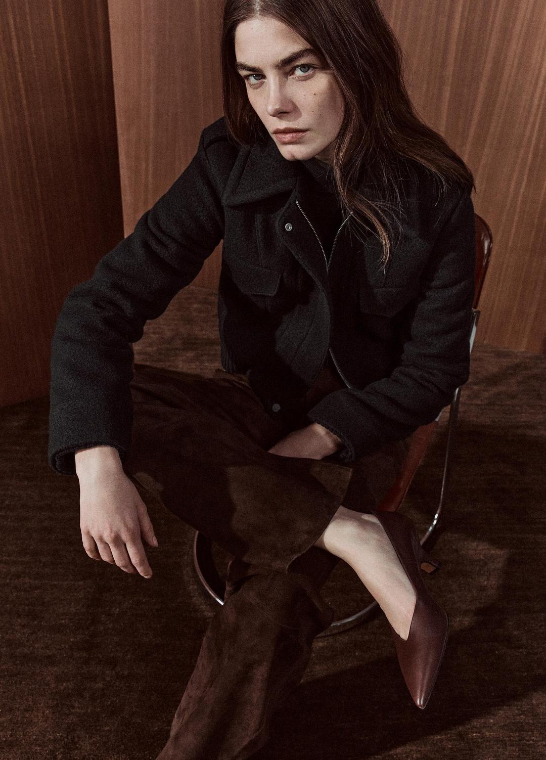 VINCE Suede Mid-Rise Trouser in Trousers