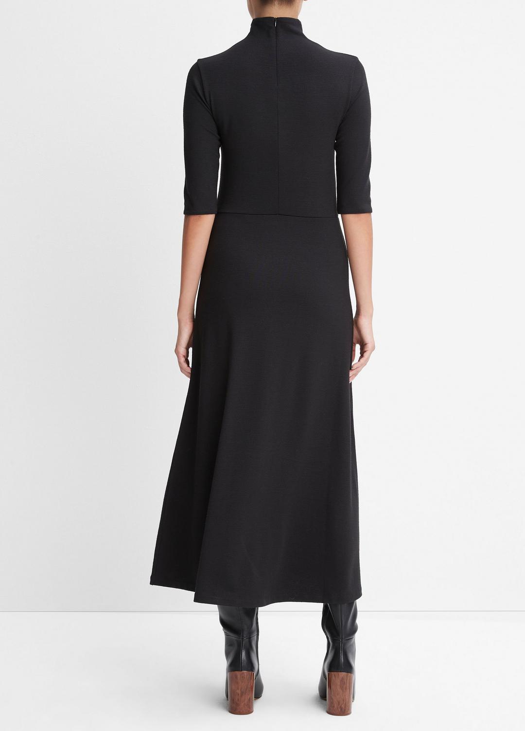 VINCE Elbow-Sleeve Turtleneck Dress in Dresses