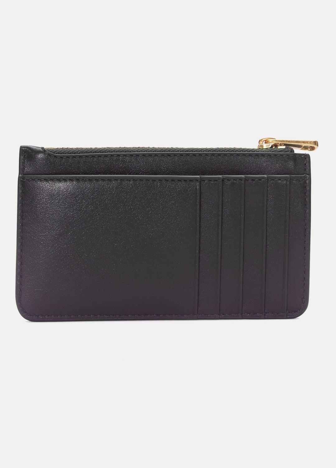 VINCE Leather Zip-Top Card Case in Handbags