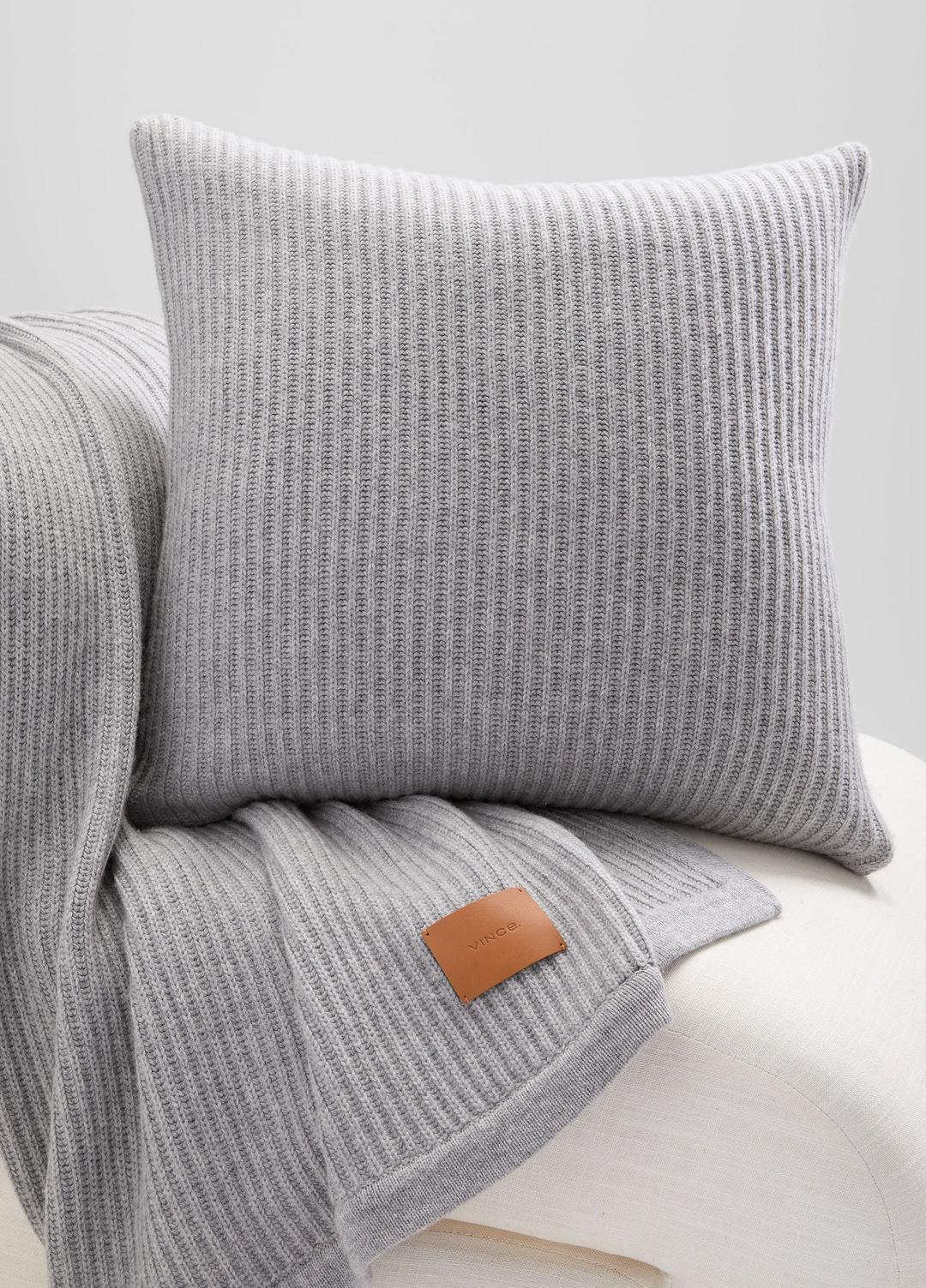 VINCE Wool and Cashmere Cardigan-Stitch Pillow in Pillows & Blankets