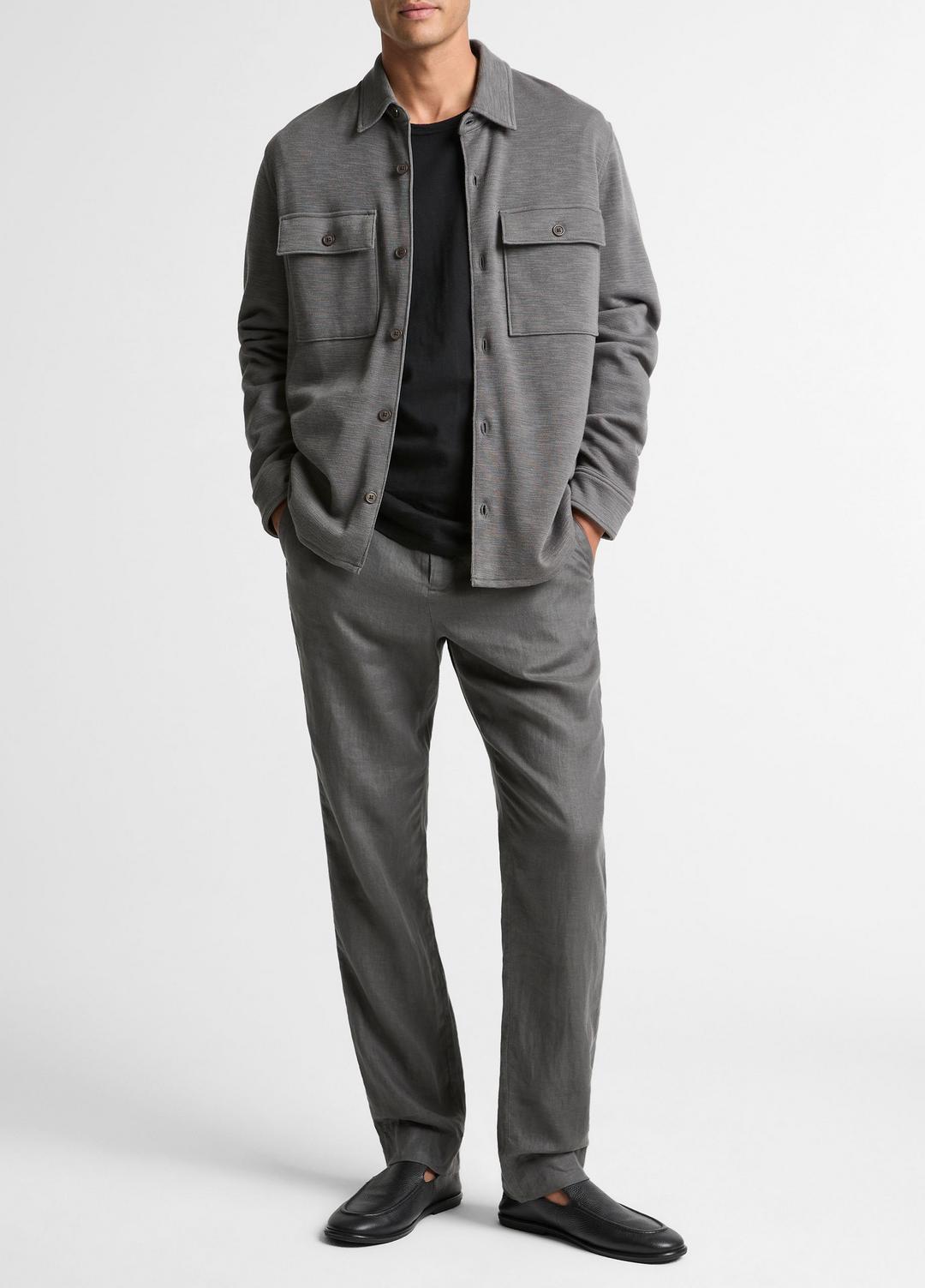VINCE Double-Slub Cotton-Blend Shirt Jacket in Jackets