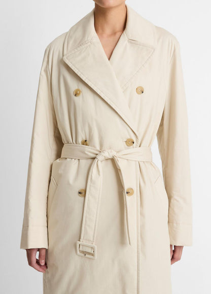 VINCE Padded Cotton Long Coat in Coats