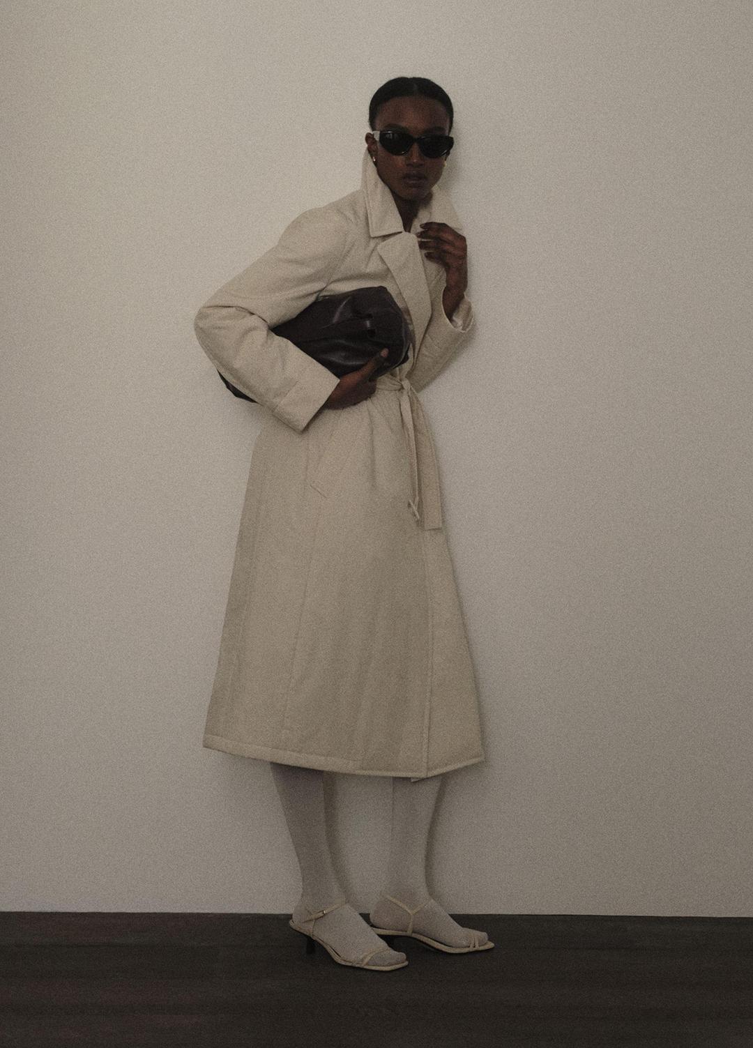 VINCE Padded Cotton Long Coat in Coats