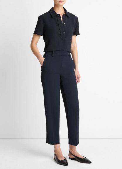 VINCE Crepe Tapered Pull-On Pant in Trousers