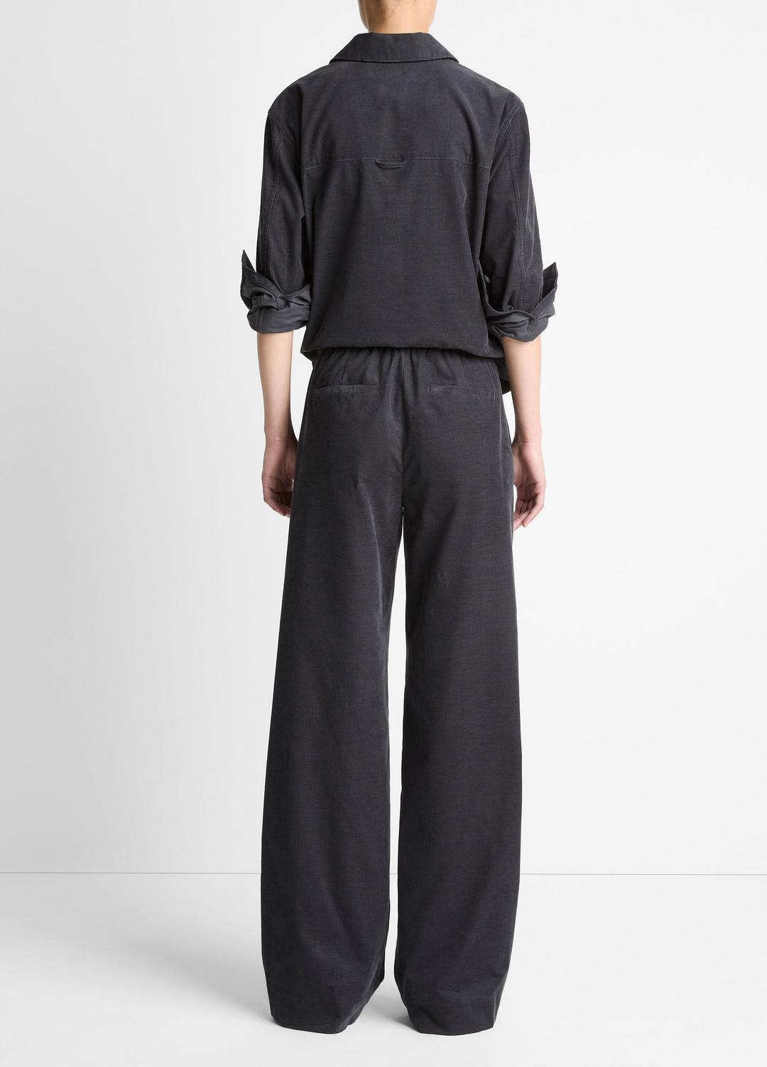 VINCE Cotton Corduroy Pull-On Pant in Wide Leg