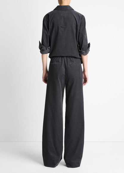 VINCE Cotton Corduroy Pull-On Pant in Wide Leg