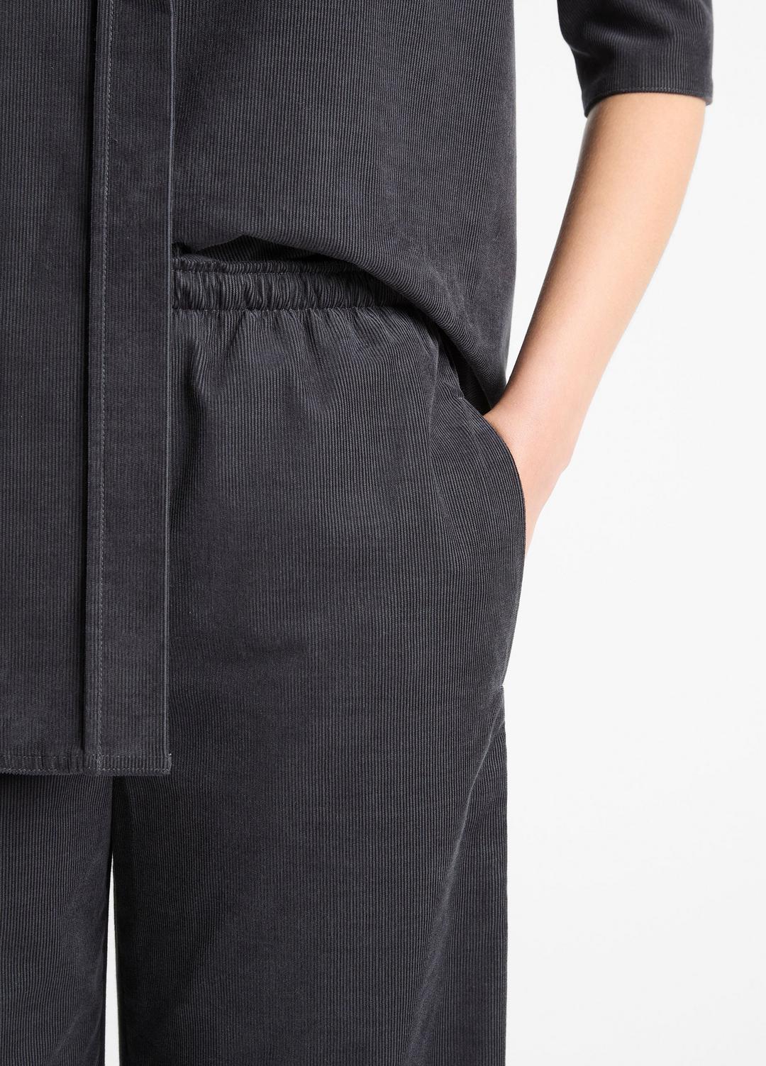 VINCE Cotton Corduroy Pull-On Pant in Wide Leg