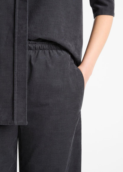 VINCE Cotton Corduroy Pull-On Pant in Wide Leg