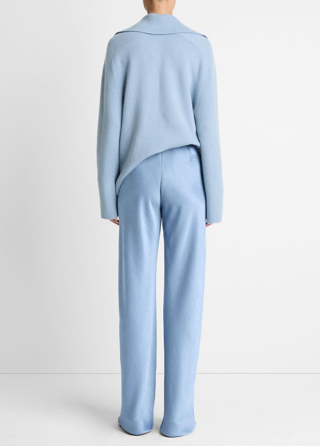 VINCE Colette High-Rise Fluid Satin Bias Pant in Trousers