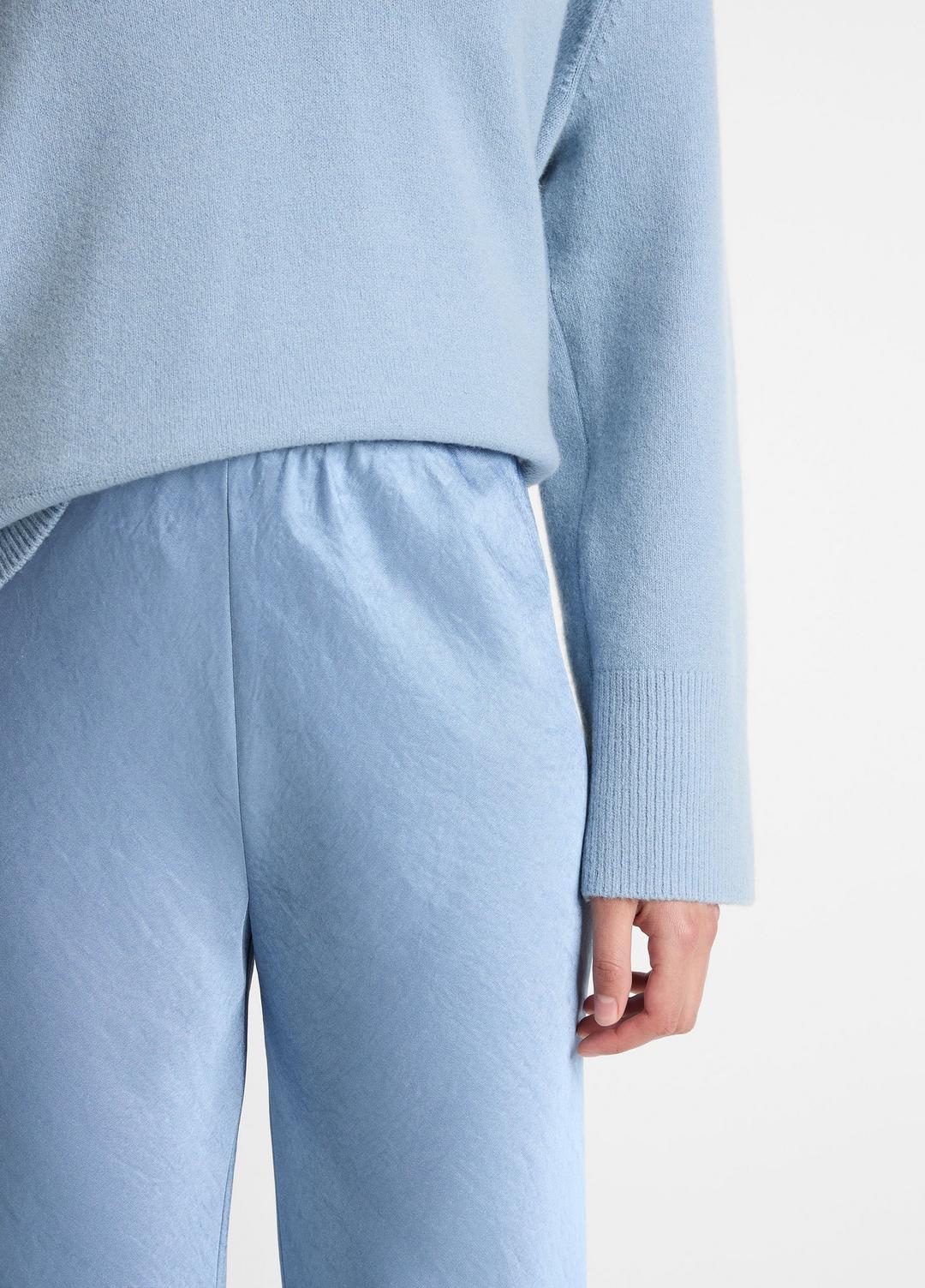 VINCE Colette High-Rise Fluid Satin Bias Pant in Trousers