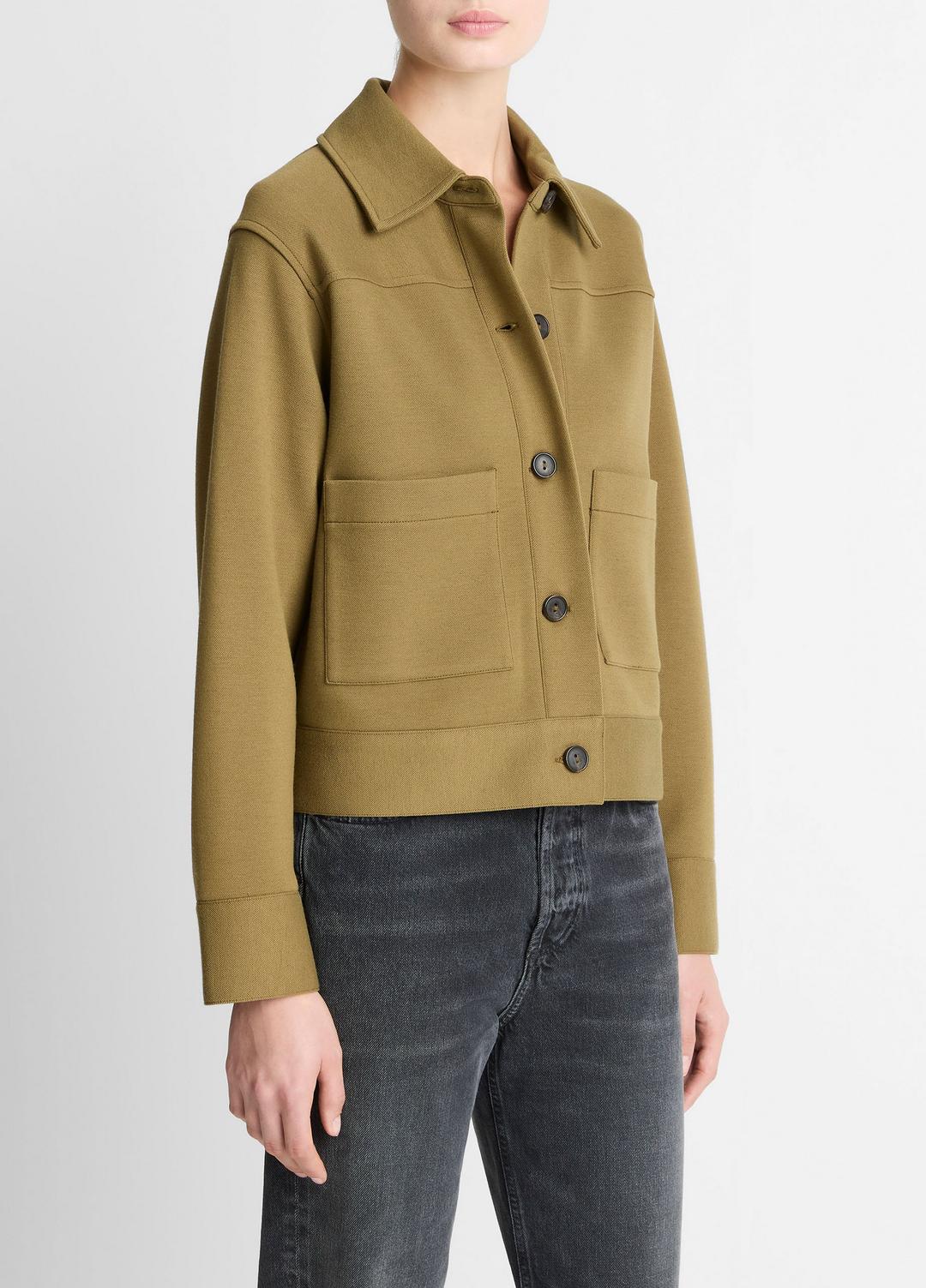 VINCE Double-Face Cropped Jacket in Jackets