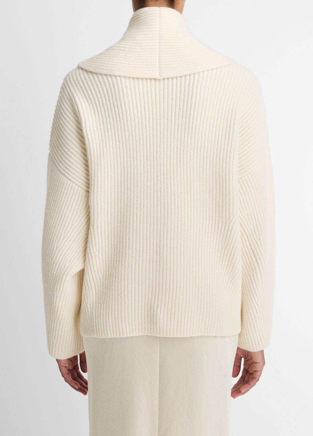 VINCE Wool-Blend Draped Sweater Coat in Sweaters