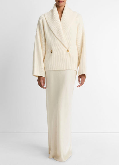 VINCE Wool-Blend Draped Sweater Coat in Sweaters