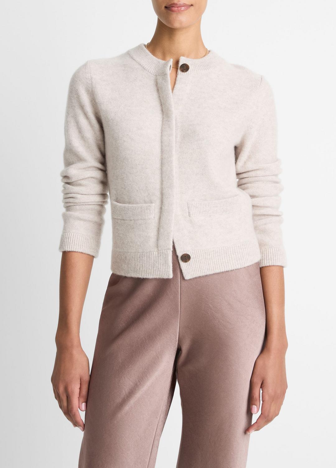 VINCE Plush Cashmere Shrunken Cardigan in Cardigans