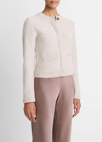 VINCE Plush Cashmere Shrunken Cardigan in Cardigans
