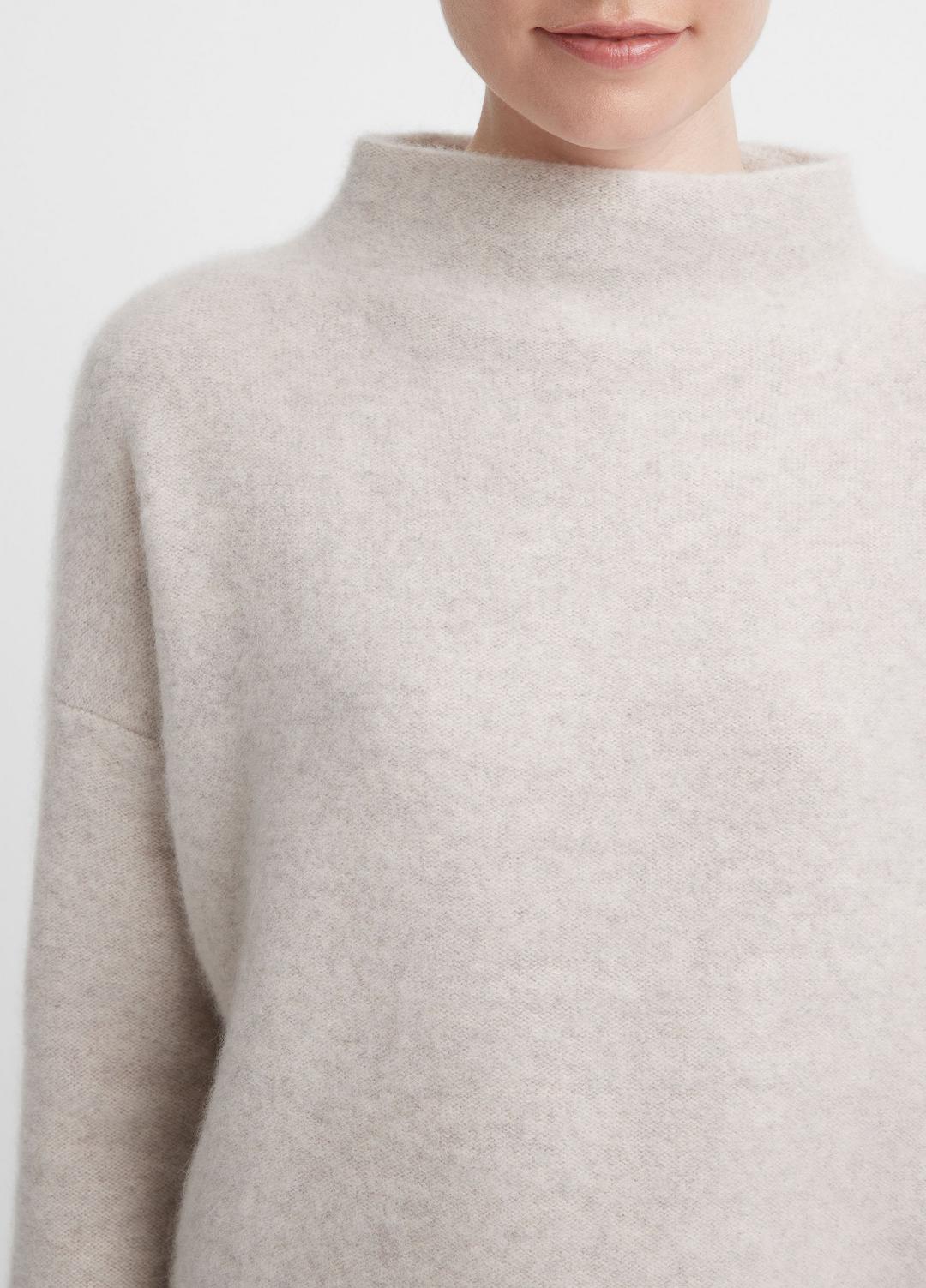 VINCE Plush Cashmere Funnel-Neck Sweater in Turtleneck
