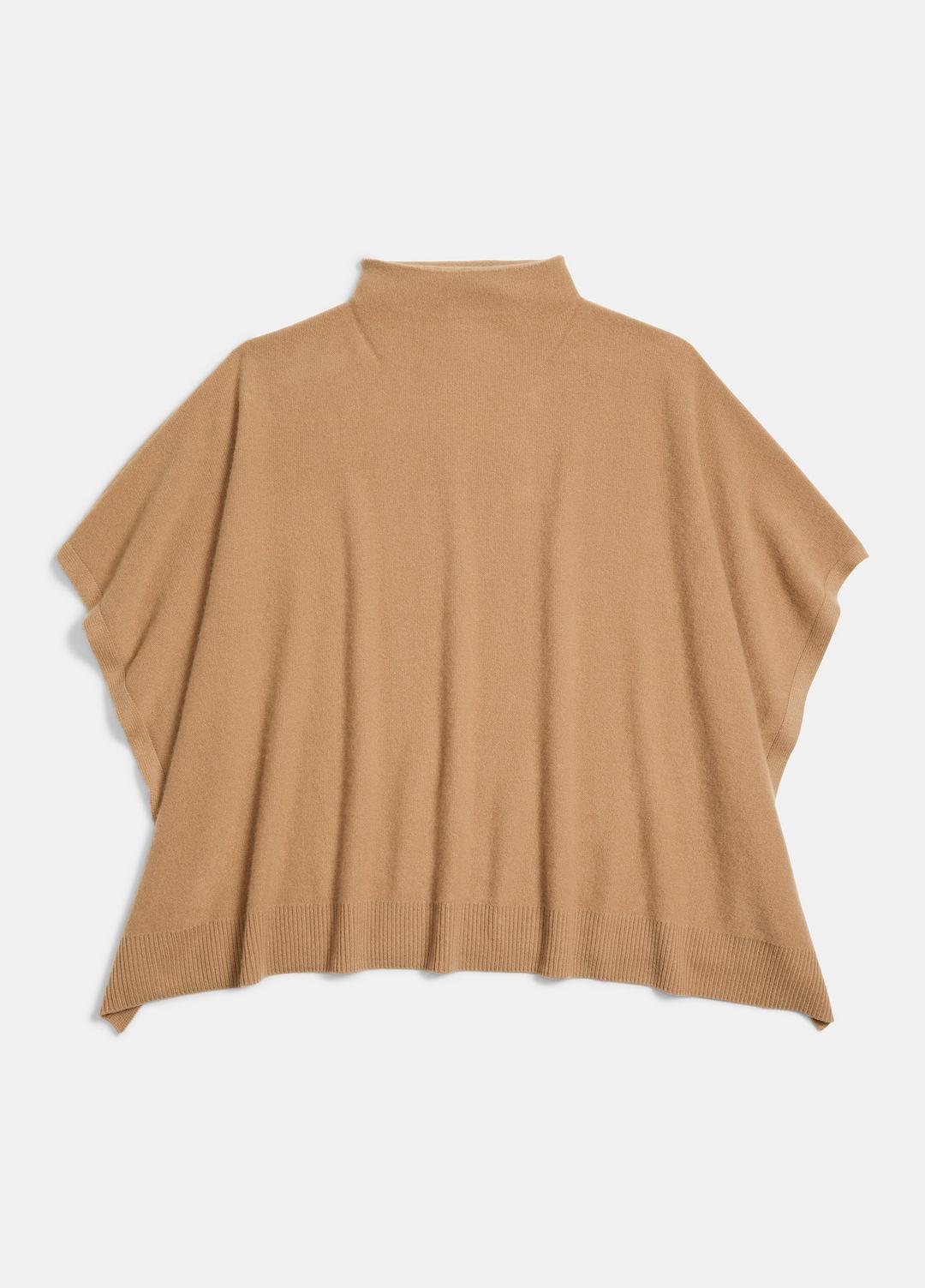 VINCE Merino Wool-Cashmere Funnel-Neck Poncho in Accessories