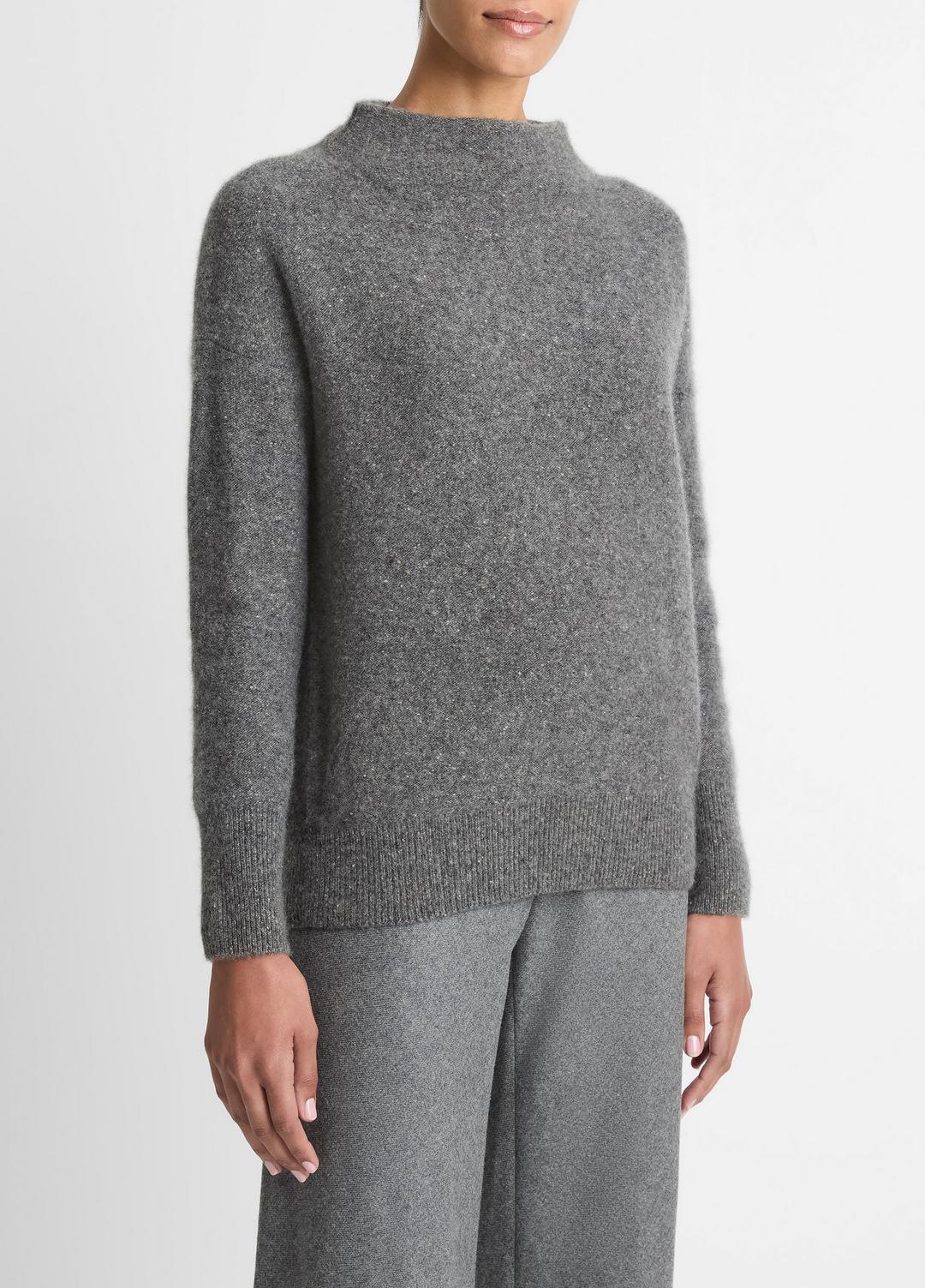 VINCE Donegal Cashmere Funnel-Neck Sweater in Turtleneck