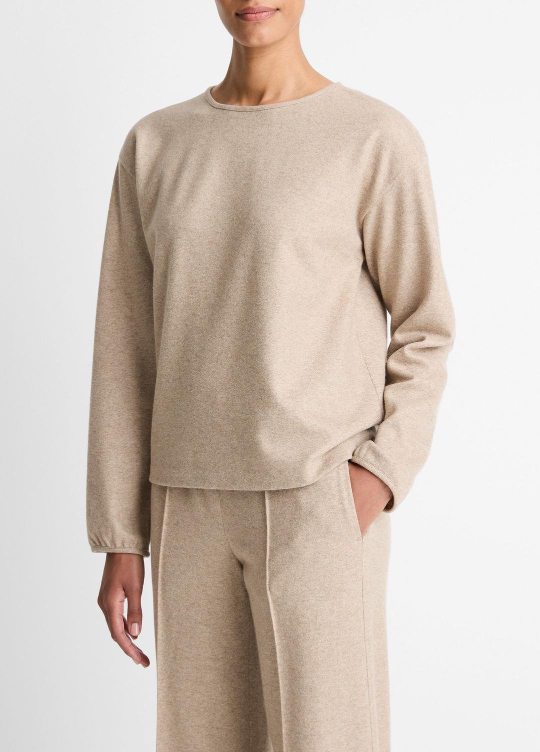 VINCE Italian Wool-Blend Lounge Pullover in Sweatshirts & Hoodies