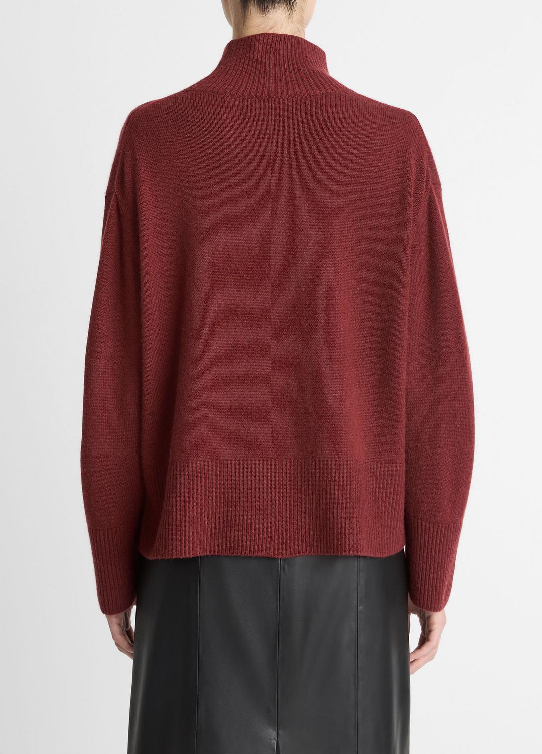 VINCE Wool-Cashmere Side-Slit Turtleneck Sweater in Turtleneck