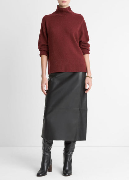 VINCE Wool-Cashmere Side-Slit Turtleneck Sweater in Turtleneck