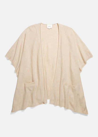 VINCE Tipped Jersey-Knit Cashmere Cape in Sweaters