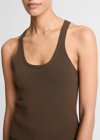VINCE Milano-Stitch Scoop-Neck Sweater Tank in Tank Tops