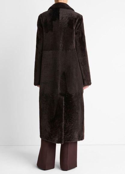 VINCE Shearling Long Coat in Coats