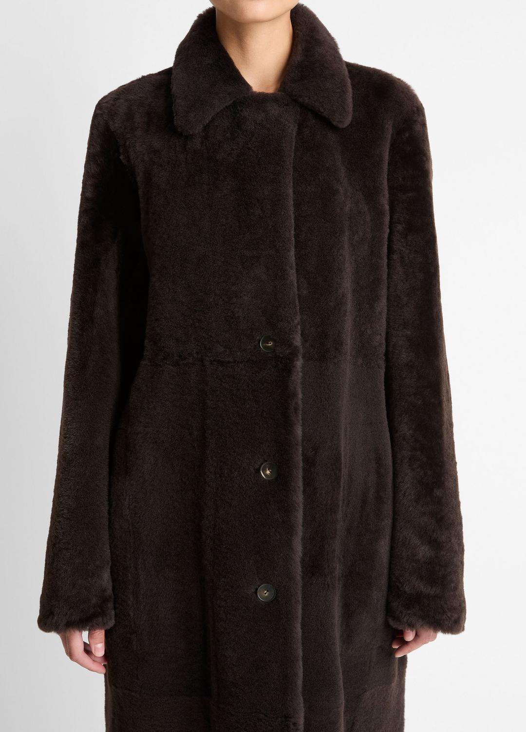 VINCE Shearling Long Coat in Coats