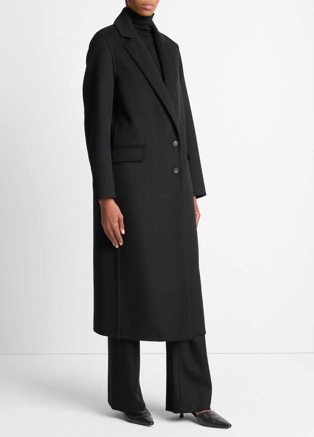 VINCE Wool-Blend Single-Breasted Coat in Coats