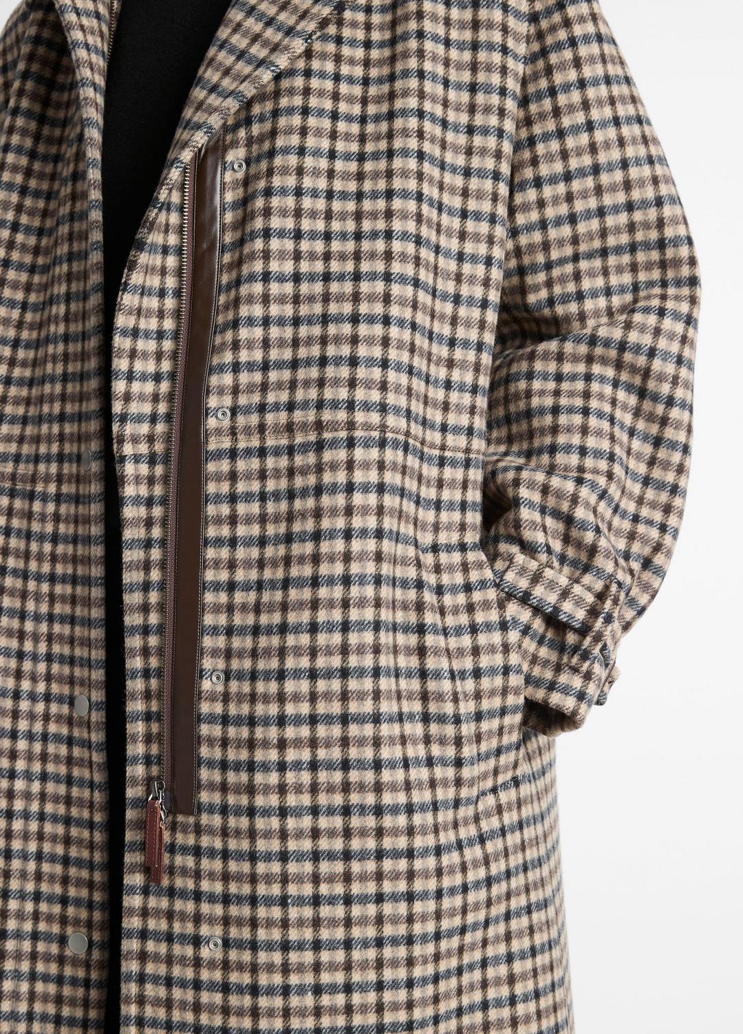 VINCE Plaid Car Coat in Coats