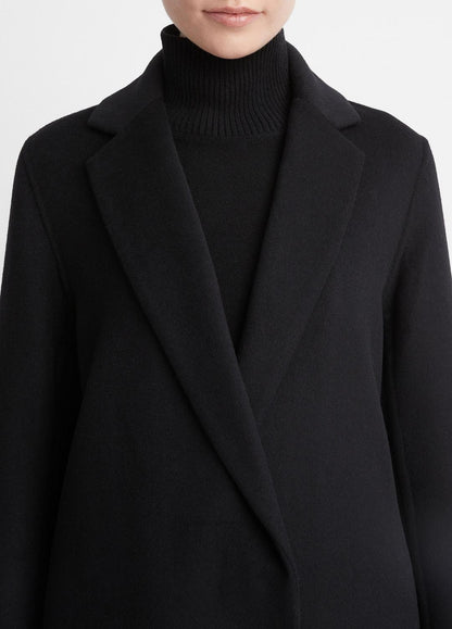 VINCE Classic Wool-Blend Straight Coat in Coats