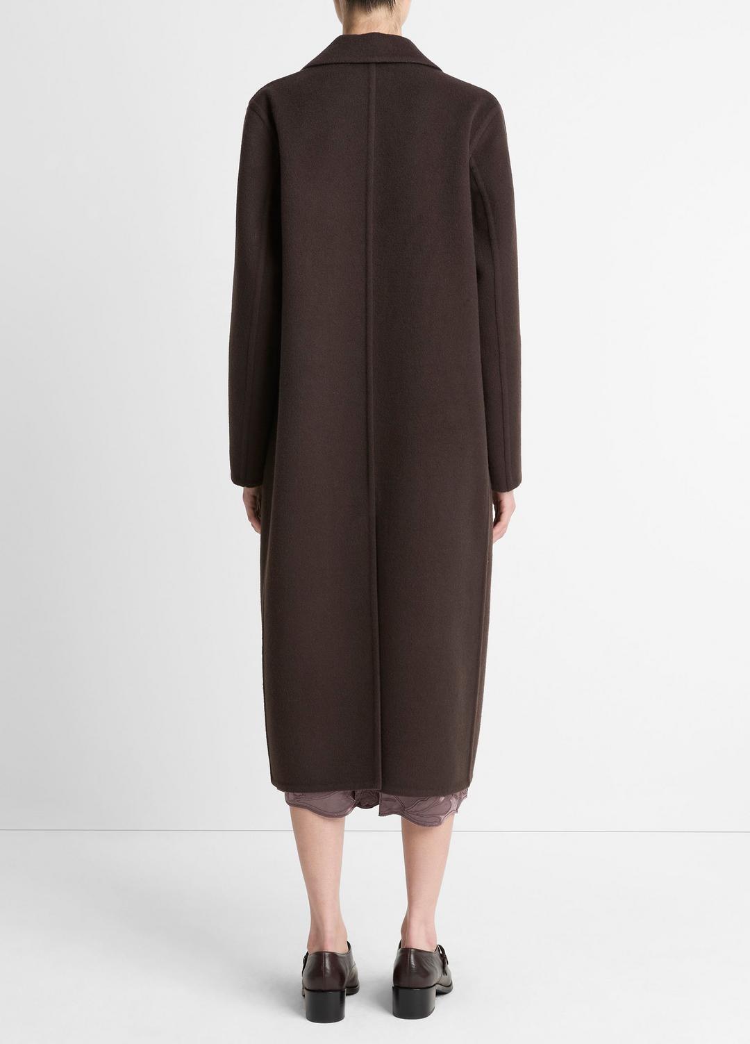 VINCE Wool-Blend Double-Breasted Long Coat in Coats