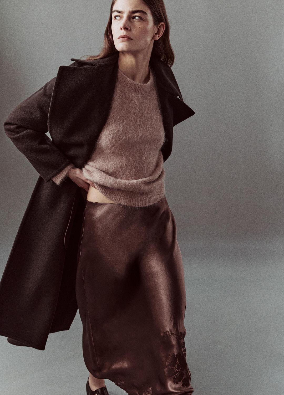 VINCE Wool-Blend Double-Breasted Long Coat in Coats