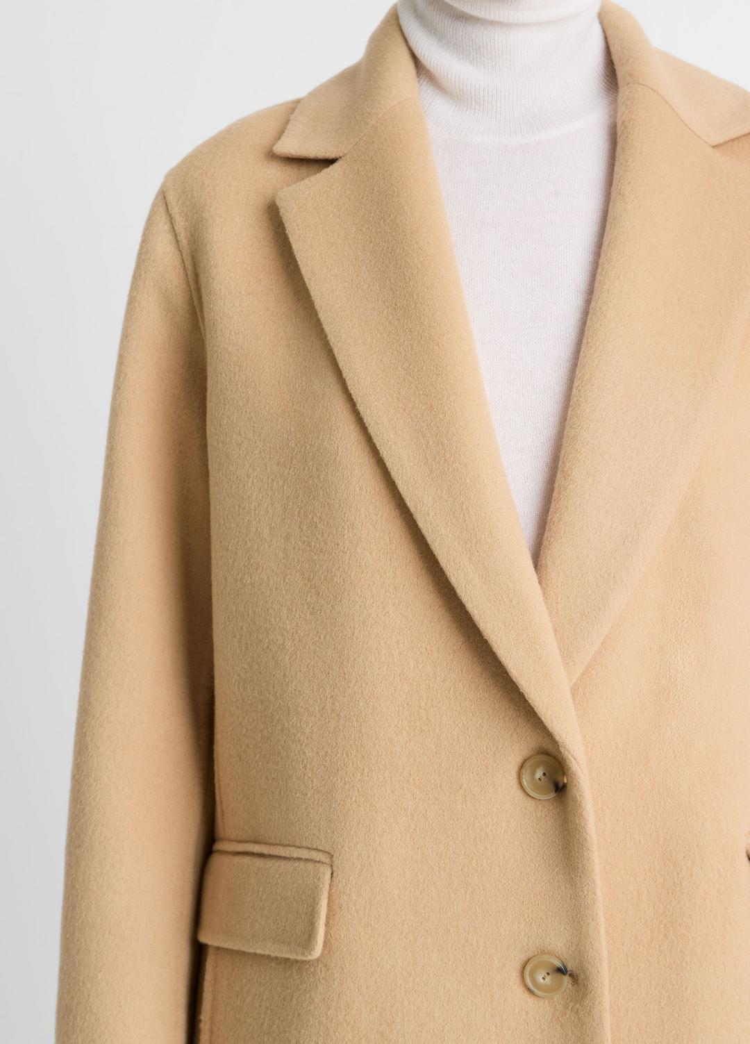 VINCE Wool-Blend Single-Breasted Coat in Coats