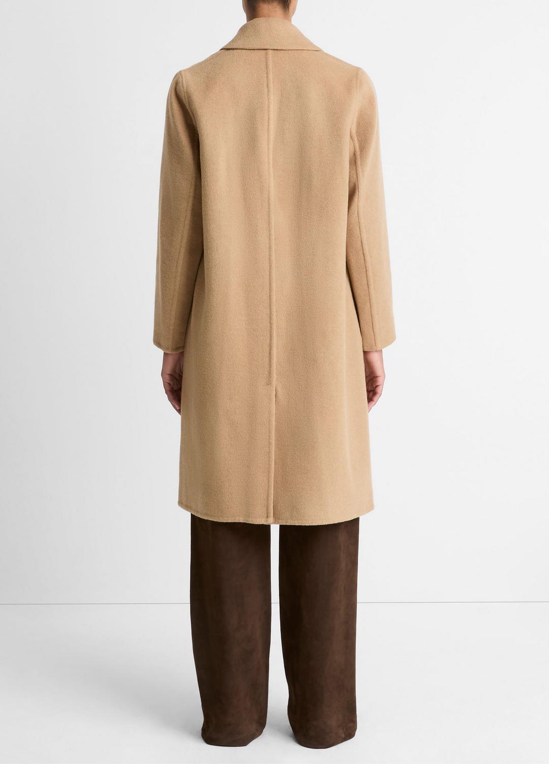 VINCE Classic Wool-Blend Straight Coat in Coats