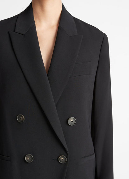 VINCE Crepe Double-Breasted Blazer in Blazers