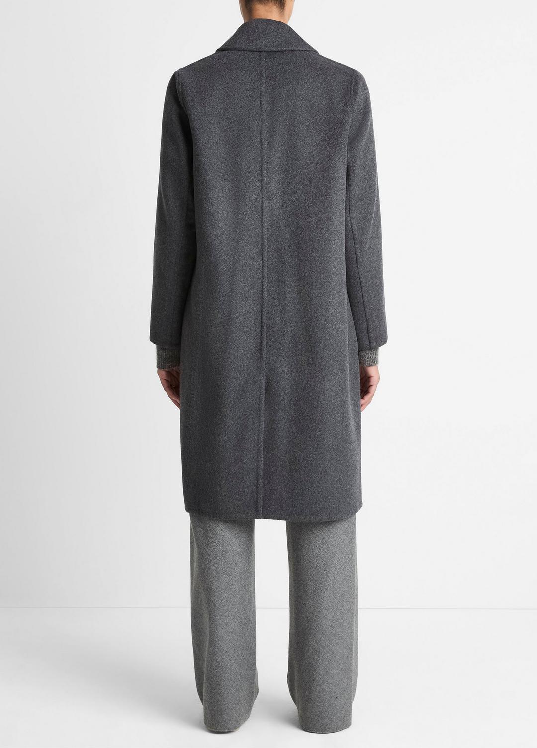 VINCE Classic Wool-Blend Straight Coat in Coats
