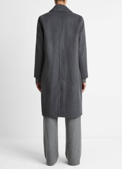 VINCE Classic Wool-Blend Straight Coat in Coats