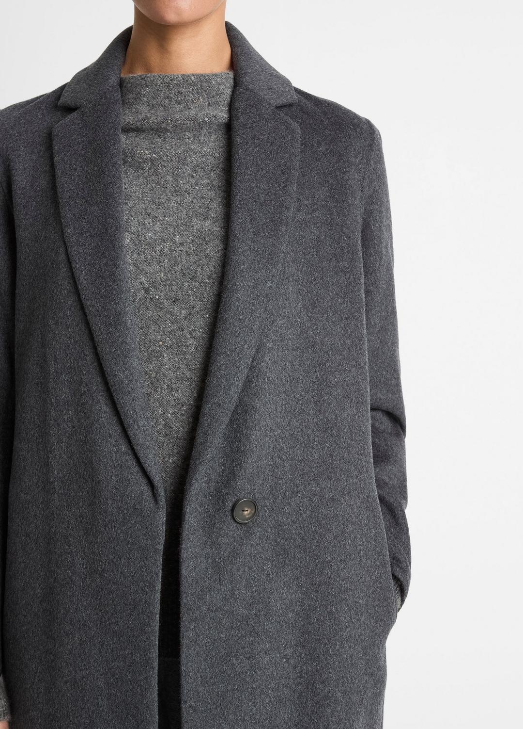 VINCE Classic Wool-Blend Straight Coat in Coats