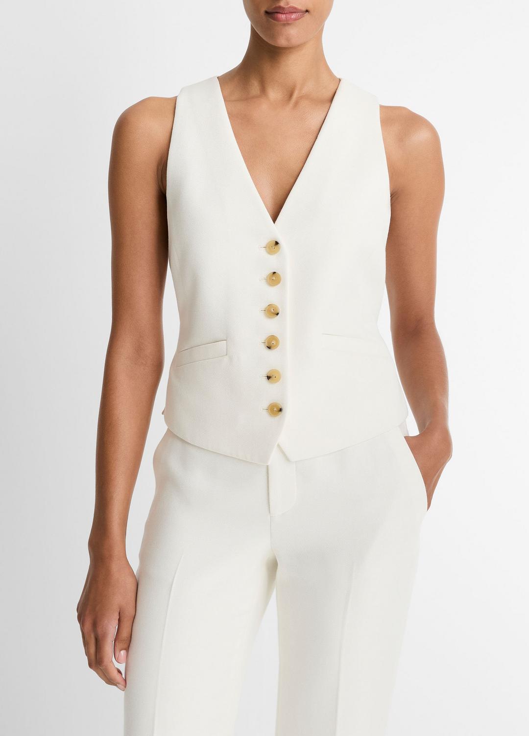 VINCE Sculptural Fitted Vest in Vests