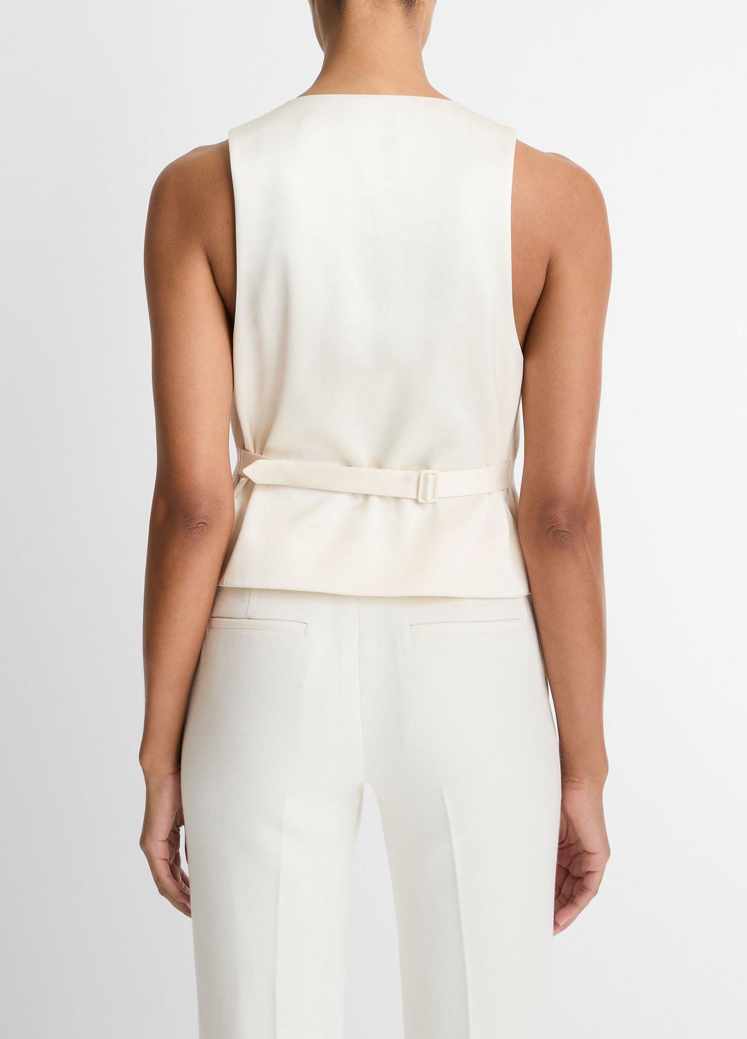 VINCE Sculptural Fitted Vest in Vests
