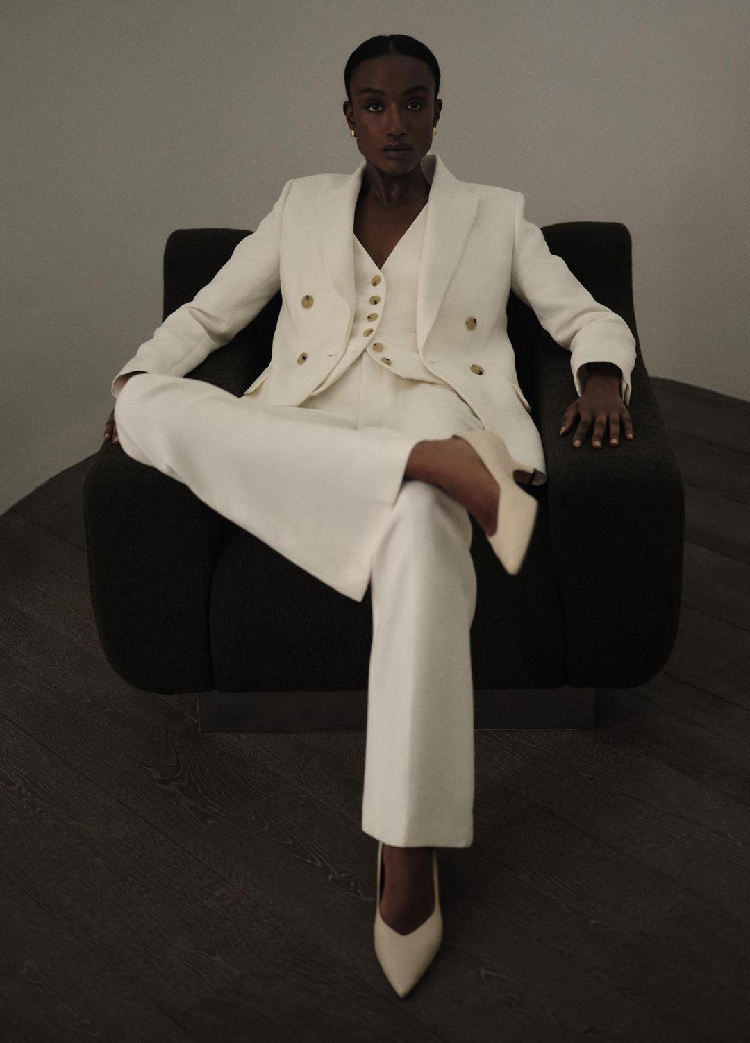 VINCE Sculptural Fitted Vest in Vests