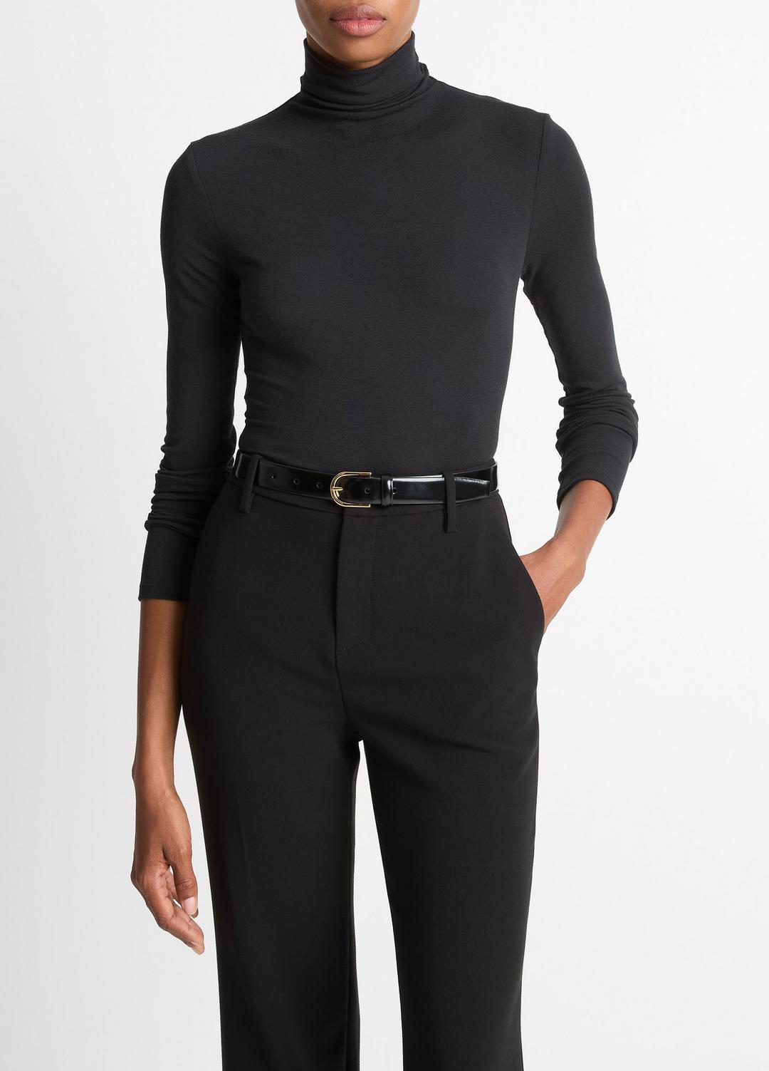 VINCE Essential Long-Sleeve Turtleneck Top in Long Sleeve