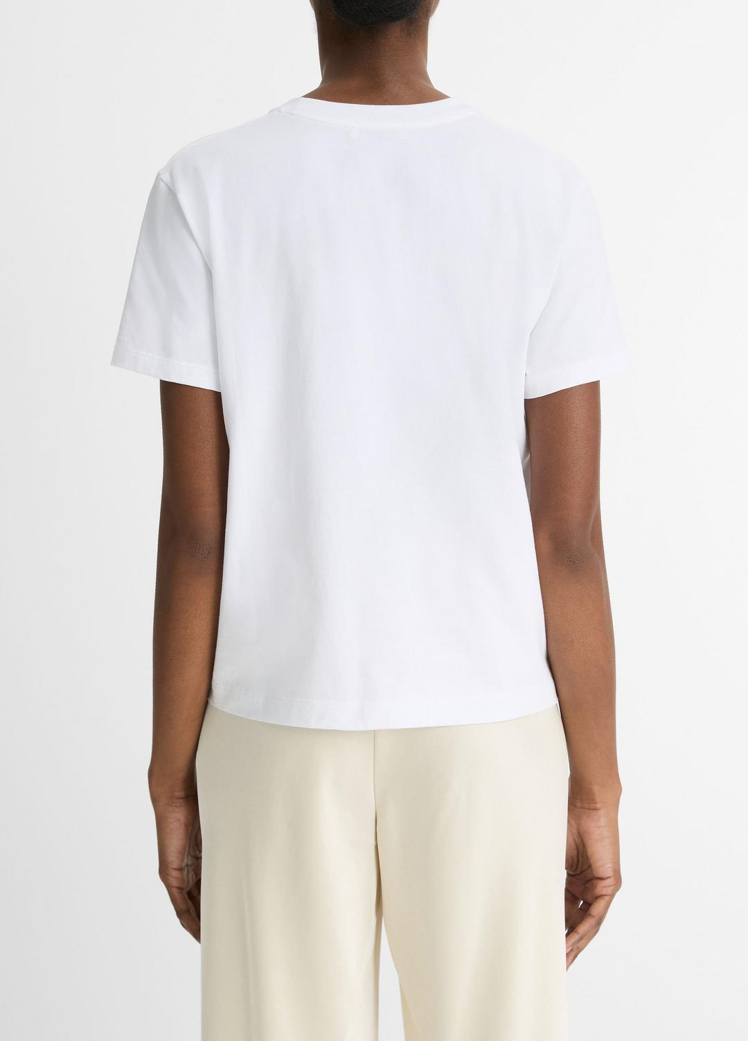 VINCE Pima Cotton Crew Neck T-Shirt in Short Sleeve