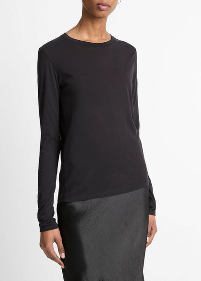 VINCE Essential Long Sleeve Crew Neck T-Shirt in Long Sleeve
