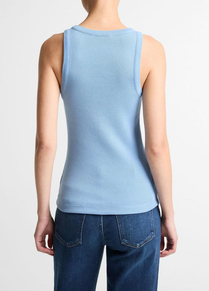 VINCE Ribbed Scoop-Neck Tank in Tank Tops